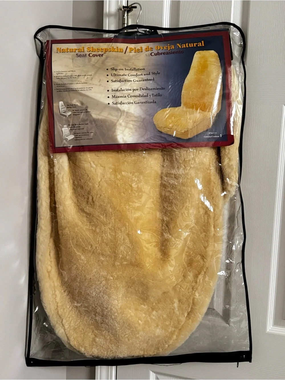Natural Wool Sheepskin Seat Cover - Cream Sheepskin Car Seat Cover